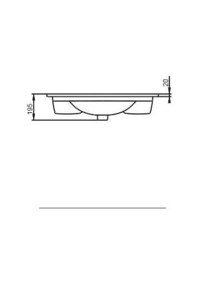 Seramiksan Luna Flat Lavabo 80CM