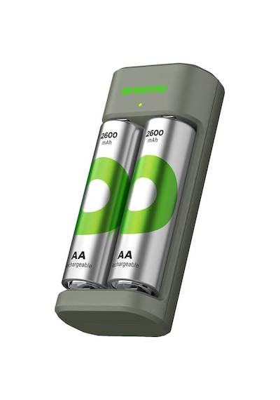 Gp E221 Usb Pil Şarj Cihazı 2 Adet 2600mah Aa Kalem Pilli Set