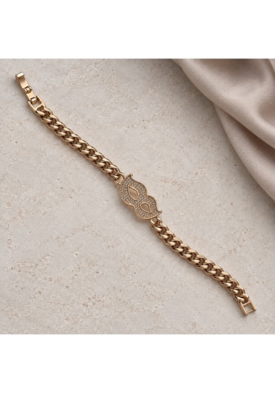 Dora S Shine Venedik Işıltısı Rose Gold Altın Renk Taşlı Xp Maske Figürlü Gurmet Zincir Kadın Bileklik Renkli Dora S Shine Venedik Işıltısı Rose Gold Altın Renk Taşlı Xp Maske Figürlü Gurmet Zincir Kadın Bileklik Renkli