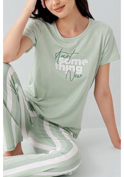 Arnetta Kadın Yeşil Pijama Takım Ar3588-s-v1 Yeşil