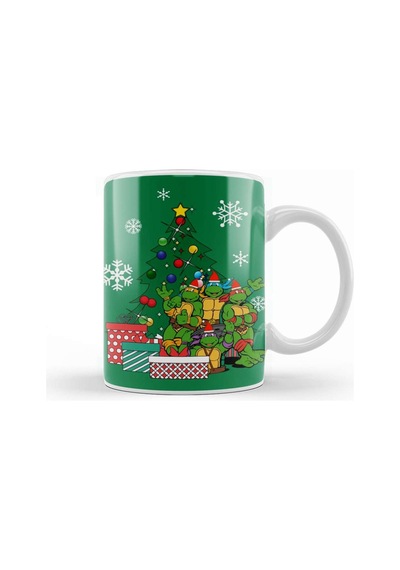 Teenage Mutant Ninja Turtles Around The Christmas Tree Kupa Bardak Porselen No15303 Karışık