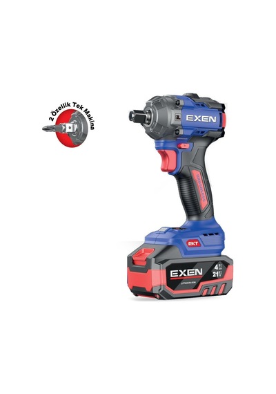 Exen En 234 SM 21V 4AH 1/2 Soket 350 NM Kömürsüz Şarjlı Somun Sökme Makinesi