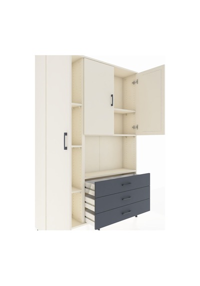 Arges Dolap 6 Raflı 3 Çekmeceli 3 Kapaklı 132x30x195 Aytaşı-aytaşı/antrasit Aytası/antrasıt Arges Dolap 6 Raflı 3 Çekmeceli 3 Kapaklı 132x30x195 Aytaşı-aytaşı/antrasit Aytası/antrasıt