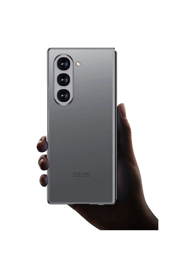 Galaxy Uyumlu Z Fold 6 Kılıf Titanyum Metal Tasarımlı Redclick Kıpta Caz Kapak - Gri