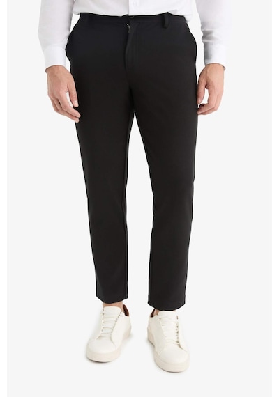 Defacto Tailored Fit Düz Paça Her Yöne Esneyen Yumuşak Tuşe Cepli Pantolon C7508ax25aubk27 Siyah