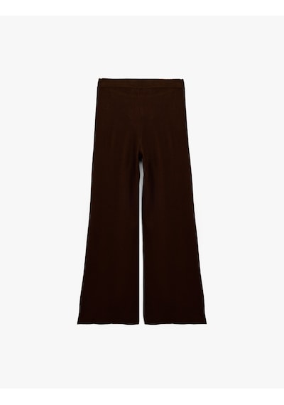 Koton Beli Lastikli Rahat Kalıp Uzun Geniş Paça Triko Pantolon Kahverengi 6wak40006ht Kahve Koton Beli Lastikli Rahat Kalıp Uzun Geniş Paça Triko Pantolon Kahverengi 6wak40006ht Kahve
