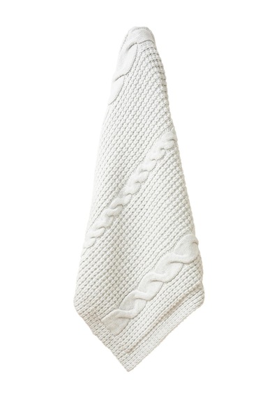 Unisex Bebek Battaniye K0300 Baby Mio Içi Welsoft Kürklü Triko Battaniye-8009 Krem Gri