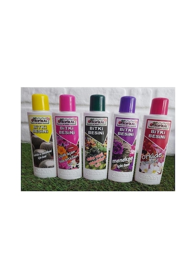 Bitki Besini 5 Li Set 225 Ml Yeşil Yapraklı Orkide Çiçekli Bitkiler Kaktüs Menekşe Sıvı Besini Diğer