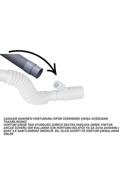 Çöpmak Lavabo Sifonu Koku Önleyici Sistemli Tahliye Seti Çamaşı