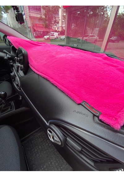 Yumuşak Tüylü Oto Torpido Bagaj Üstü Örtü Peluş Halı Fuşya Pembe 130x40cm Diğer