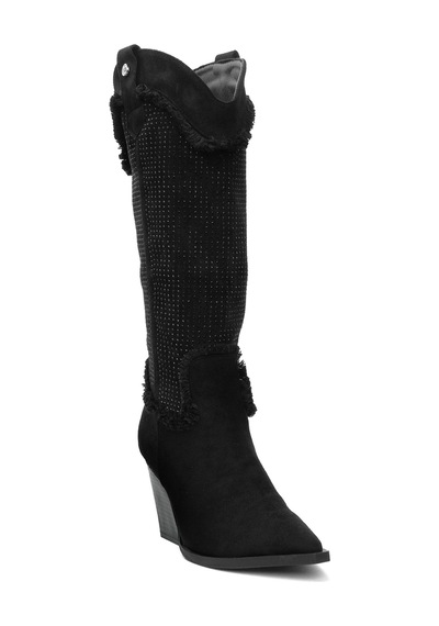 Pierre Cardin Pcı-11164 Kadın Topuklu Çizme Siyah-siyah Siyah