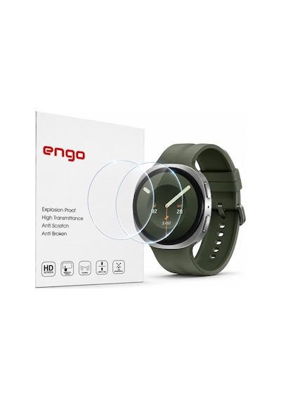 Samsung Galaxy Watch 9 44mm İle Uyumlu Ekran Koruyucu Nano Parlak Çizilmeye Dayanıklı Akıllı Saat Koruması, 9h Kırılmaz Esnek Cam, Hd Şeffaf 2 Adet Sm-l350