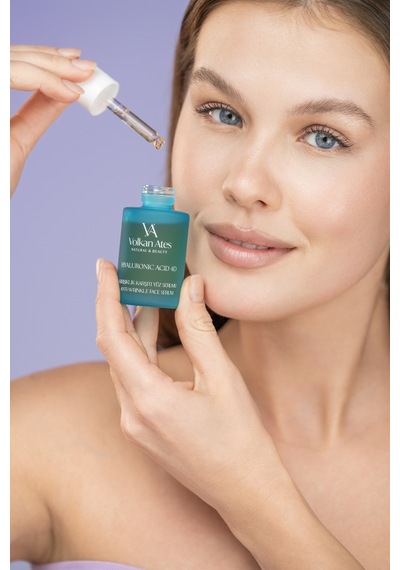 Volkan Ates Natural & Beauty Hyaluronic Acıd 4D   Yüz Serumu Cam Şişe 30 ML