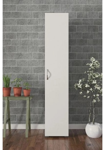 Kzy Tek Kapaklı Mutfak&banyo&kiler Dolabı Beyaz