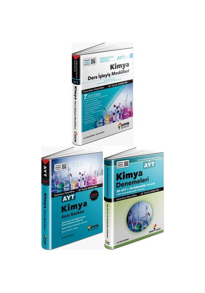 Aydın Yayınları Aydın 2026 Ayt Kimya Ders İşleyiş + Soru + Deneme Seti 3 Kitap
