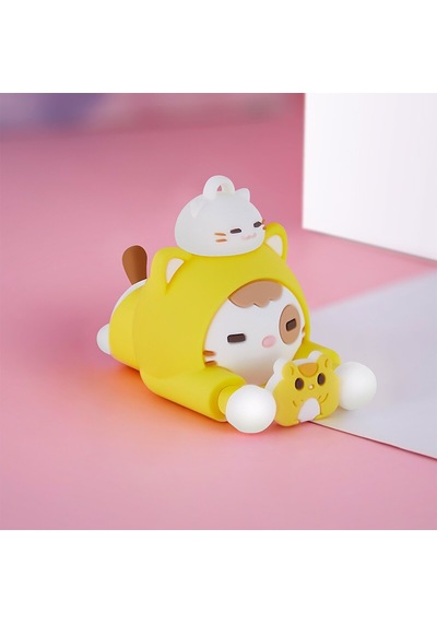 E2M Sevimli Kedi Anahtarlıklı Telefon Standı Sarı