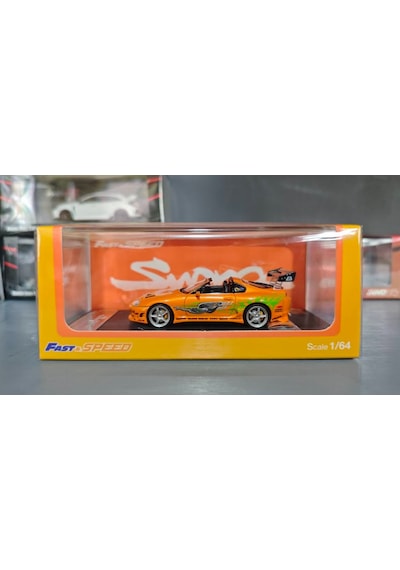 Fast Speed Model 1/64 Toyota Supra Targa The 4th Generation Bomex Version Fnf Orange Pleksi