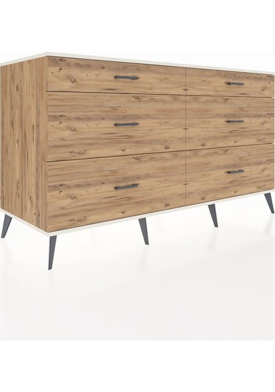 Kronos Konsol 6 Çekmeceli 176x59x99 Çam-aytaşı/çam Çam-aytaşı/çam