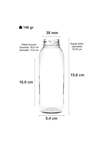 250 Ml Şeffaf Hale Cam Şişe, Yeşil Metal Kapaklı, Meyve Suyu Ve İçecekler İçin, 250 Cc, Yerli Üretim, 15 Adet 12 Izgara
