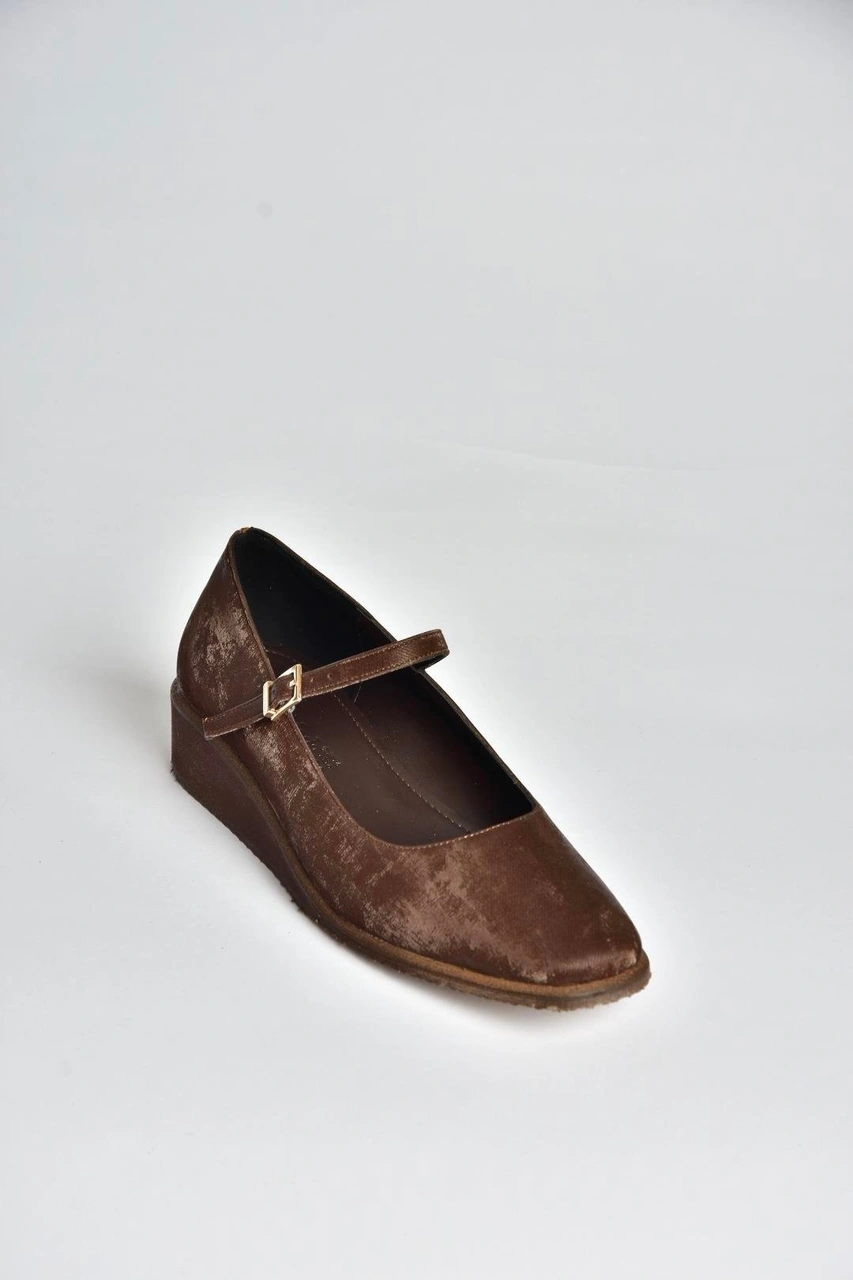 Fox Shoes V820203504 Kahverengi Kumaş Bantlı Günlük Kadın Ayakkabı Kahverengi-kumaş