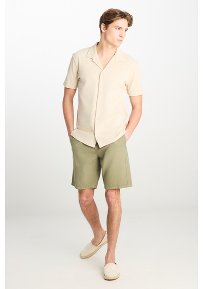 Lee Relaxed Fit Geniş Kesim Deve Tüyü Pamuklu Gömlek Camel