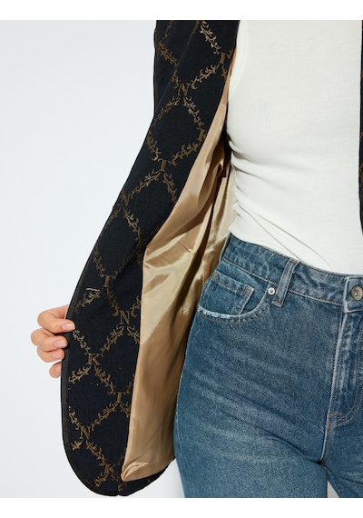 Koton Blazer Ceket Parlak Desenli Kruvaze Düğmeli Cepli Lacivert Desenli 5wak50190uw Lacivert Desenli Lacivert Koton Blazer Ceket Parlak Desenli Kruvaze Düğmeli Cepli Lacivert Desenli 5wak50190uw Lacivert Desenli Lacivert