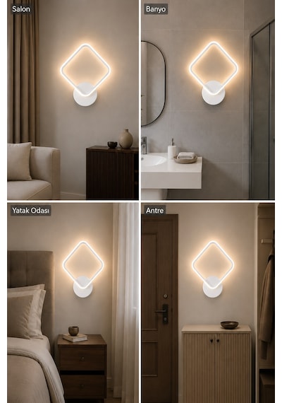 Luko Modern Led Duvar Apliği Günışığı Beyaz