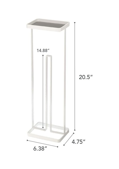 I Tower Tuvalet Kağıdı Tutucu, Metal, Beyaz, Tek Boy Diğer