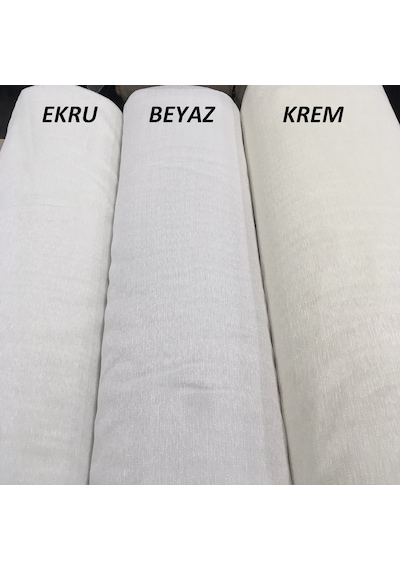 Perdefony Ince Çizgili Modern Düz Tül Perde 3 Farklı Renk Secenek