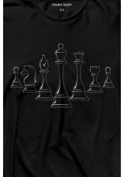 Satranç Zeka Strateji Oyunu Santranç Uzun Kollu Tişört Baskılı T-shirt 001