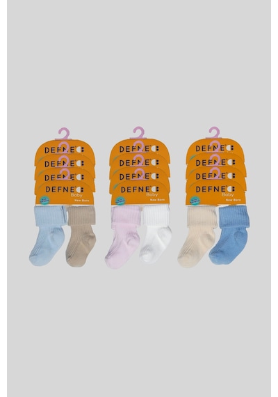 Defne Baby 6 Çift Newborn Anti-bakteriyal Yeni Doğan Ve Bebek Çorabı 0-6 Ay Karışık