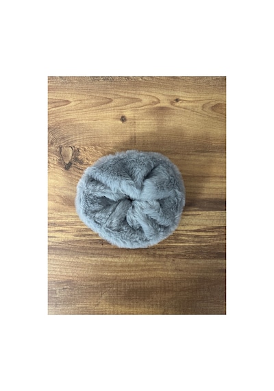 Düz Renk Peluş Lastik Toka Gri - 790144688 Gri