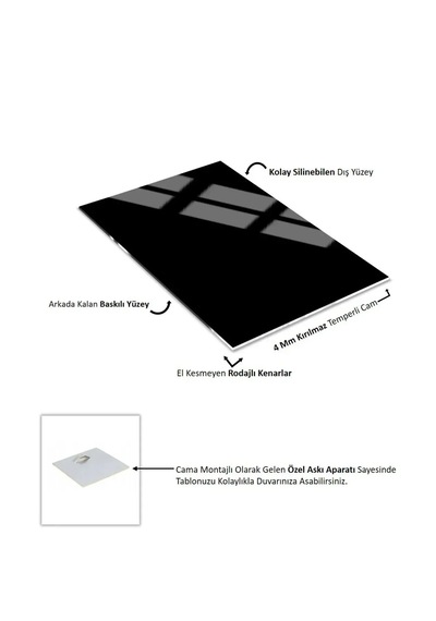 Beyaz Gold 3d Çiçekli Cam Tablo Çerçeveli Temperli İkili Dikey