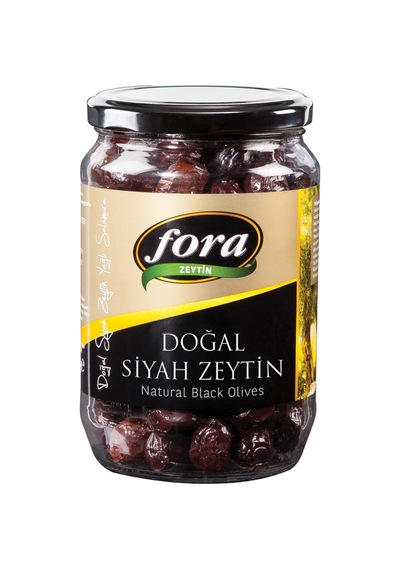 3 Adet Fora Gemlik Doğal Yağlı Salamura Siyah Zeytin Kavanoz 291-350 450 G