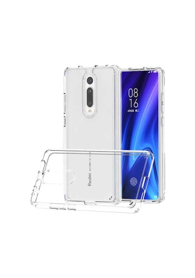 Xiaomi Mi 9t / Mi 9t Pro Kılıf Coss Crystal Clear Kenarı Silikon Arkası Sert Şeffaf Kapak Col33772-renksiz