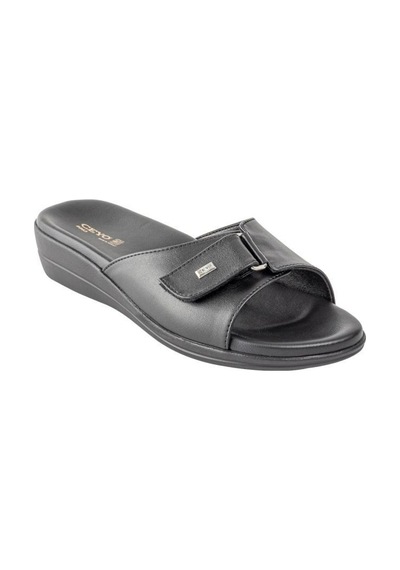 Ceyo 9863-2 Kadın Cırtlı Orthopedix Terlik Siyah 36-40