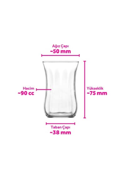 Lav 30011 Optikli Çay Bardağı 6'lı