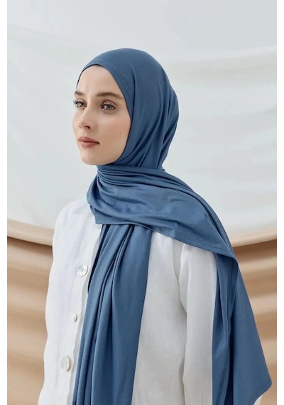 Aminenesil Modakaşmir Mavi Penye Şal