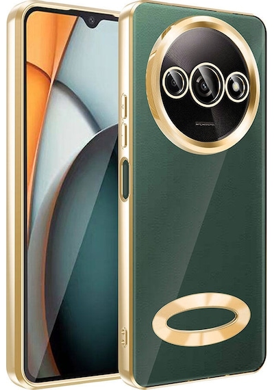 Kilifone Xiaomi Redmi A3 4g 2024 Kılıf Kamera Korumalı Logo Gösteren Omega Kapak Gold