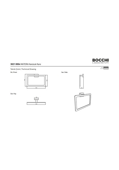 Bocchi Matera Havluluk Yuvarlak 21 Cm Krom 3021-0004 Çok Renkli