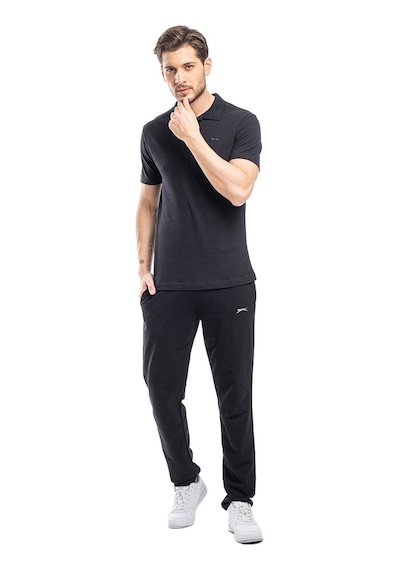 Slazenger SOHO I Erkek Polo Yaka Siyah Tişört