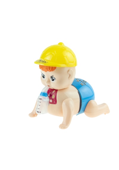 Emekleyen Bebek Oyuncak Bebek Işıklı Sesli Hareketli 15 Cm