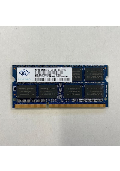 Nanya NT2GC64B8HA1NS-BE 2 GB SODIMM DDR3 PC8500 1066MHZ Ram Bellek