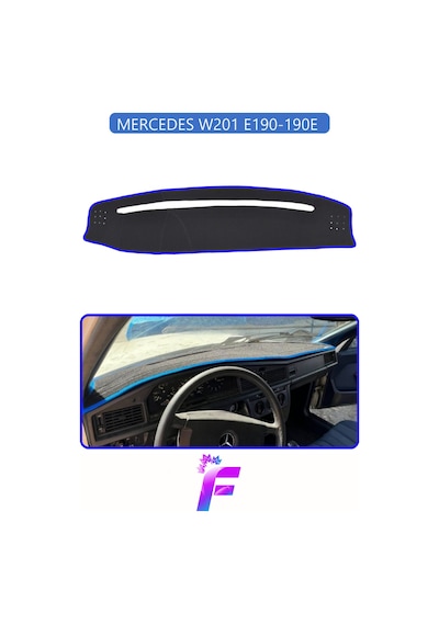 Mercedes W201/e190 Uyumlu Torpido Örtüsü Yansıma Önleyici Kolay Montaj Tam Koruma H11