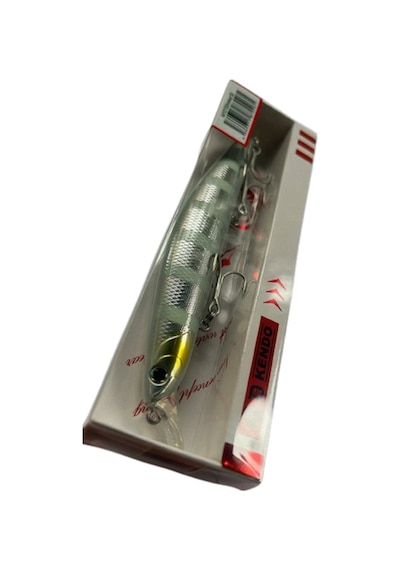 KENDO SEABASS MİNNOW 125F 21GR (COLOR : 32) (Zebra Glow)
