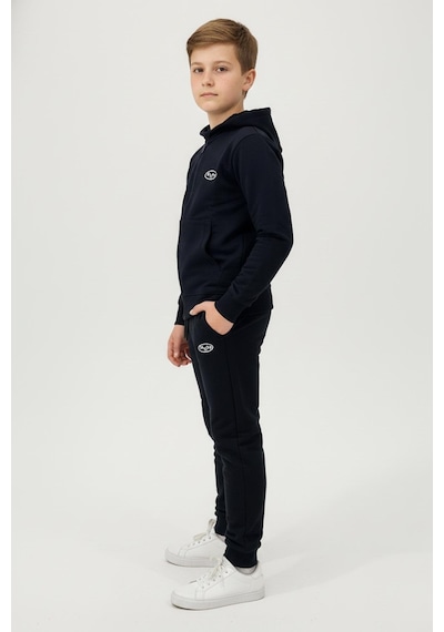 New Kids Fermuarlı Kapüşonlu Cepli Unisex Çocuk Eşofman Takımı-90926 Siyah