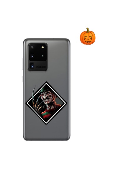 Dali Design Samsung Galaxy S20 Ultra Uyumlu Şeffaf Kılıf Horror 2 Tasarımlı
