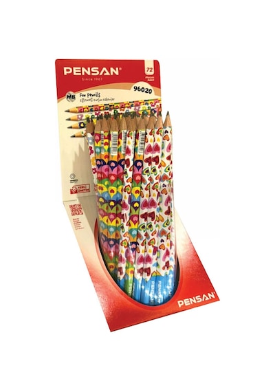 Pensan Kalp Flimli Kurşun Kalem-yeni Ürün Pe96020/72 Çok Renkli