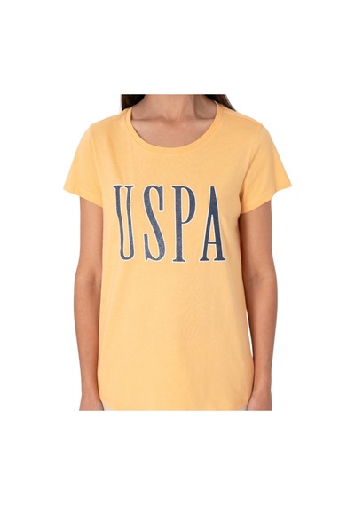 U.S. Polo Assn. Kadın Marka Yazılı T-shirt Kavun