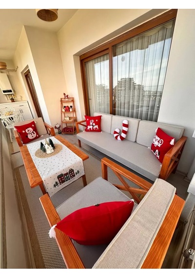 Ahşap Bahçe Balkon Takımı 3 Lü Koltuk + 2 Tekli + Masa I Lüks Minderli Çok Renkli Ahşap Bahçe Balkon Takımı 3 Lü Koltuk + 2 Tekli + Masa I Lüks Minderli Çok Renkli